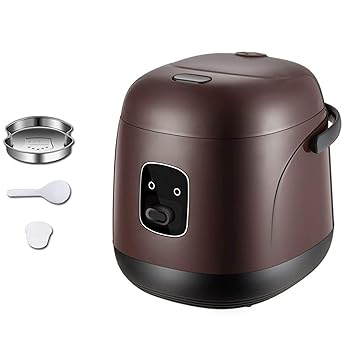 【中古】FUfIzU スチーム&リンスバスケット付き1.2L電気炊飯器、ポータブルミニ炊飯器、焦げ付き防止、15分間の高速調理、再加熱、保温、2?4人用,ブラ|AJIMURA-SHOP