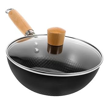 【中古】FUNOMOCYA 1 セット アウトドア用フライパン ノンスティック中華鍋 Ihトルティーヤパン ノンスティックグリルパン 鉄のソテーパン 平底の中華鍋