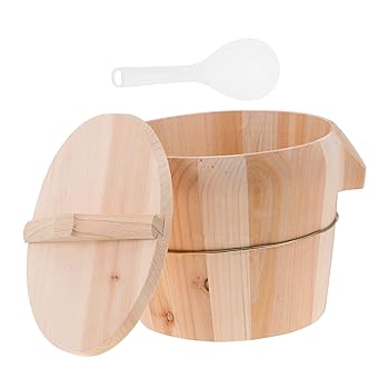 【中古】HAKIDZEL 1セット 炊飯器 ハンギリミキシングスチーマー せいろかご キッチン用米びつ 薪蒸し器 米蒸しバケツ スチームテーブルパン 炊飯樽 木の|AJIMURA-SHOP
