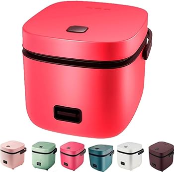 【中古】【未使用】SEVSO ミニ炊飯器 1-2人用 機能付き炊飯器 多機能電気ノンスティック炊飯器 シアン 1.2L,Red rouge｜AJIMURA-SHOP