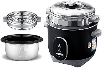 【中古】蒸し器付き炊飯器昔ながらの炊飯器、自動断熱、焦げ付き防止インナー、1?8人用(4L) ()|AJIMURA-SHOP