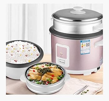 【中古】ホーム保温炊飯器、5L大容量焦げ付き防止鍋、アルミニウム合金ライナー、ワンクリック調理(4L)(