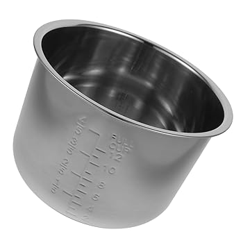 【中古】【未使用】FUNOMOCYA 炊飯器内鍋 ステンレススチール リーフポット 厚手調理鍋 ノンスティックポット 交換用 304スチール