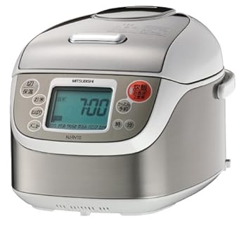 【中古】MITSUBISHI 超音波剪断応力IHジャー炊飯器 しろがね色白いこと NJ-RV10-S