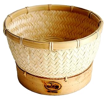 【中古】エキゾチックエレガンスSticky Rice Steamer Cooking Bamboo Basket for挿入でRice Cooker (バスケット直径6.5 \