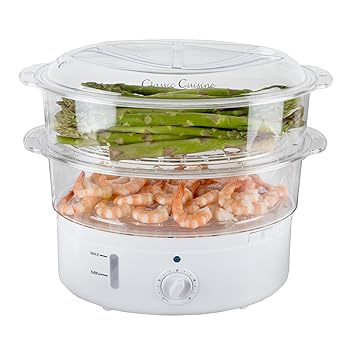 【中古】【未使用】Classic Cooking 野菜スチーマー 炊飯器 - 6.3クォート 電気スチーム器具 タイマー付き 健康的な魚 卵 野菜 ご飯 離乳食用 奥行11インチ x 幅11 23,631円