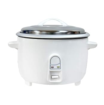 【中古】【未当て嵌める】10L大電気容量炊飯器、身寄り用/商業主義用明かり炊飯器、縁切り蒸し器、米、吸いもの、お粥、スチーマーを膳立てする利得の、/ 1600W 110V、白