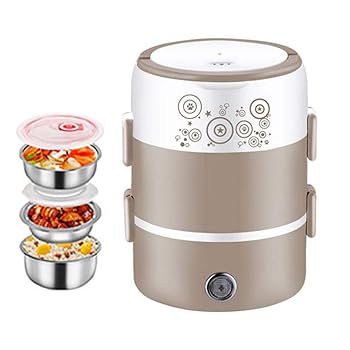 【中古】ポータブルマルチファンクション2L灯し火晩ご飯ボックス席、ステンレス鋼鋼ホットライスアーティファクトミニ炊飯器膳立て用保温膳立て繋ぎはたご屋