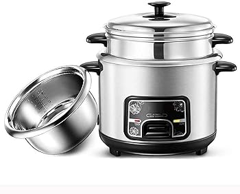【中古】【未使用】炊飯器蒸し器付き炊飯器ステンレス製内鍋と蒸し器多機能ホームインテリジェント炊飯器2?7人に適した暖かい寮のキッチンアプライアンス（サイズ｜AJIMURA-SHOP
