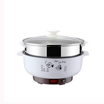 【中古】【未使用】炊飯器ミニ炊飯器蒸し器多機能電気炊飯器400W / 800W 2速調節可能な焦げ付き防止家庭用電気鍋で沸騰揚げ煮込み煮込み（サイズ：3.2L）