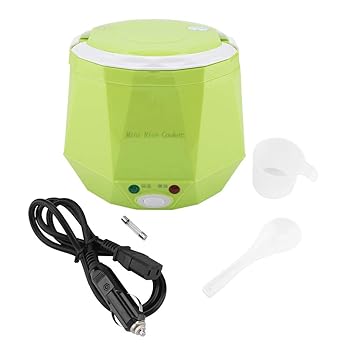【中古】【未使用】12V 100Wミニ炊飯器-自動車用多機能炊飯器-1.3L電気蒸し器-旅行、キャンプ、ピクニック用(green)｜AJIMURA-SHOP