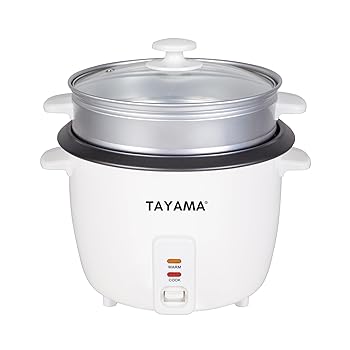 【中古】Tayama 炊飯器 スチームトレイ付き 8カップ ホワイト (RC-8R)｜AJIMURA-SHOP