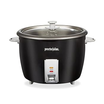 【中古】【未使用】Proctor Silex 37555 30カップ 炊飯器&フードスチーマー 調理カップ (15カップ無調理) ブラック&シルバー|AJIMURA-SHOP