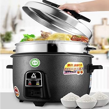 【中古】電気炊飯器業務用炊飯器、大容量、8?45L蒸し器付き、食堂/ホテル/ホテル/学校用の昔ながらの大型炊飯器8?60人（サイズ：28L?3500W）