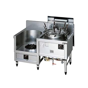 【中古】お役目用中華範囲 マルゼン maruzen 内管式晴れ晴れしい型 2口範囲 吸いもの釜＋ゆで麺 MR-562B (都市屁っ放り用)