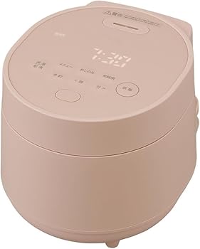 【中古】【未使用】炊飯器 3合 一人暮らし 自動調理メニュー webレシピ付き 低温調理可能 50銘柄炊き分け ピーチピンク おしゃれ マイコン式|AJIMURA-SHOP