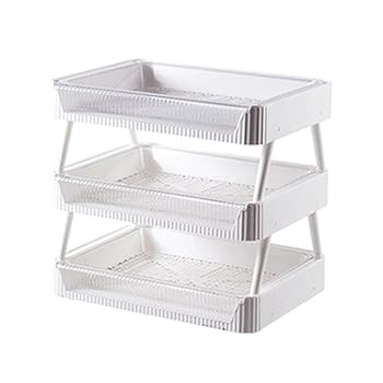 【中古】【未使用】キッチン野菜ラック キッチン野菜ラックキッチンシェルフポータブル長方形の準備トレイフルーツバスケット家の多層多層重ね合わせ野菜トレイキッ画像