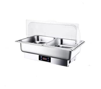 【中古】【未当て嵌める】フードウォーマー 湯煎式 バイキングサーヴァー 2.5L*3\u00263.6L*2 明かり暖める＆保温 体温合わせるできる ステンレス鋼鋼 90°回転させる押しかぶせる付き添い人 一皿分の料理、お粥、タピ