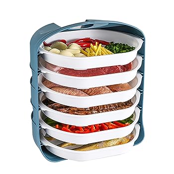 【中古】キッチン野菜ラック パンチ不要 壁掛けキッチンラック 鍋おかずトレー 家庭用分類 料理の下ごしらえ 縦型収納引き出しタイプ野菜ラック ( 色 :|AJIMURA-SHOP