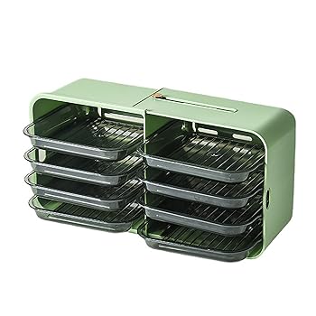 【中古】キッチン野菜ラック キッチン壁掛け多機能野菜下ごしらえ 引き出しタイプ 家庭用野菜おかず 縦型収納引き出しタイプ野菜ラック ( 色 : 緑 , Size|AJIMURA-SHOP