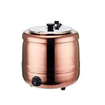 【中古】【未当て嵌める】10L/13L食料雑貨類用吸いもの釜ウォーマー, 御役目用明かり式スープウォーマー気温自然調整と, 料理茶屋および大身寄りの利得,金/赤/銀/黒 (赤いこと,10L) その他-家電