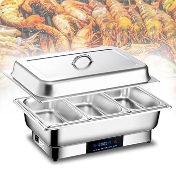 【中古】【未使用】ビュッフェサーバー ビュッフェストーブ チェーフィングディッシュ 9L 業務用電気フードウォーマー 温度制御 保温ミールストーブ ビュッフェ 湯 26,712円