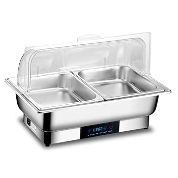 【中古】ANJIZERUEN バイキングサーヴァー バイキング暖房器 チェーフィングディッシュ 9L 御役目用明かりフードウォーマー 体温取り締まる 保温食用粉暖房器 ビ