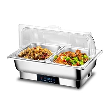 【中古】【未使用】ANJIZERUEN ビュッフェサーバー 湯煎式 チェーフィングディッシュ 9L 業務用電気フードウォーマー 電気加熱 温度制御 保温ミールストーブ ホット 27,767円