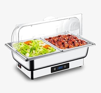 【中古】バイキングサーヴァー 9L 御役目用明かりフードウォーマー 明かり暖める 湯煎式 体温取り締まる 保温食用粉暖房器 熱っぽい一皿 フードウォーマー ステンレス鋼