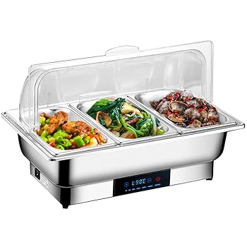 【中古】ANJIZERUEN バイキングサーヴァー 9L 御役目用明かりフードウォーマー 明かり暖める 湯煎式 体温取り締まる 保温食用粉暖房器 熱っぽい一皿 フードウォーマー