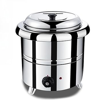 【中古】JOGIO 10L食品用スープ釜ウォーマー, 業務用電気式スープウォーマー温度調整と, レストランおよび大家族のため,黒 スープウォーマー 業務用 (13L