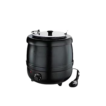 【中古】Yubbuio10L食品用スープ釜ウォーマー, 業務用電気式スープウォーマー温度調整と, レストランおよび大家族のため,黒