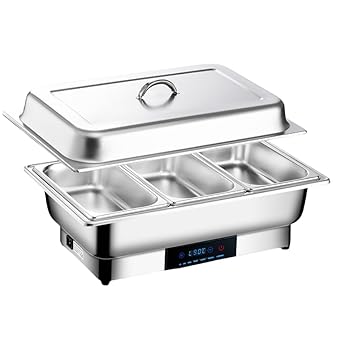 【中古】【未使用】Sarinyビュッフェサーバー 業務用電気フードウォーマー 電気加熱 湯煎式 温度制御 保温ミールストーブ ホットプレート フードウォーマー ステン