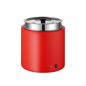 【中古】【未使用】卓上業務用ストックポットヒーターステンレススチール製ケータリングストックポット温度調節可能、大家族のパーティーやレストランに最適 (レッ|AJIMURA-SHOP