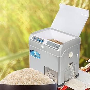 【中古】自動精米籾摺り機 電動精米籾摺り機 精米機 精米器 30kg/H 小麦シリアル皮むき殻むき機、500W 籾殻殻むき機、軽い玄米、胚芽米、軽く精米された｜AJIMURA-SHOP