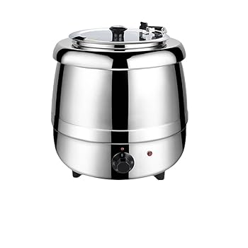 【中古】Amecke 10L食品用スープ釜ウォーマー, 業務用電気式スープウォーマー温度調整と, レストランおよび大家族のため,黒 スープウォーマー 業務用 プ|AJIMURA-SHOP