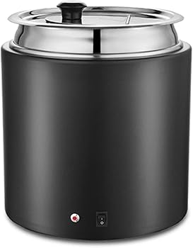 【中古】ストックポットヒーター 10L ステンレス鋼ケータリングストックポット 温度調節可能 35-85℃ 大家族パーティーやレストランに最適 (ブラック)｜AJIMURA-SHOP