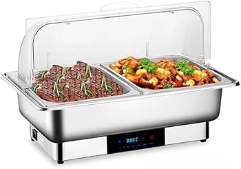 【中古】【未当て嵌める】バイキングサーヴァー 御役目用明かりフードウォーマー 湯煎式 丸い・円い形 9L,13.5L 熱っぽい一皿 フードウォーマー 明かり暖める 持ち運べるバイキング同盟罷工