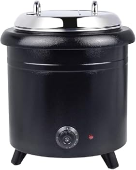 【中古】Joxoilso食品用スープ釜ウォーマー, 業務用電気式スープウォーマー温度調整と, レストランおよび大家族のため,ステンレス製 ，保温調理鍋，大容