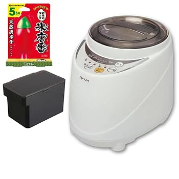 【中古】【未使用】家庭用精米機 新鮮風味づき SM-500W ホワイト 容量5合 ＆ 米びつ5kg用 ＆ 米唐番5kgタイプ (米びつ黒色) 47,232円