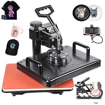 【中古】帽子機械、携帯用加熱プレス機、クラムシェルデザインの熱伝達プレスデジタル液晶タイマーとTシャツ、マグカップ、ハットの温度制御