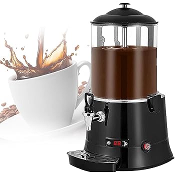 【中古】御役目用ホットチョコレートディスペンサーマシン、5L/10L電動黒茶飲み料生み出すこと機、30?90℃合わせるチョコレートテンパリングマシン、チョコレー