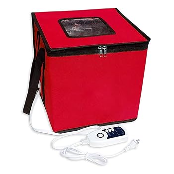 【中古】【未使用】折りたたみ式パン発酵器、蓋付き生地発酵器、温度/時間調整/サーモスタット付き発酵器、960D オックスフォード生地、5mm パールコットン、パン、