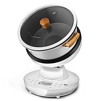【中古】家庭用自動調理機、8L多機能ノンスティックパン炒め機ポットスターラー、360°回転および3Dオールラウンド加熱アンチペースト付き、ホームレスト