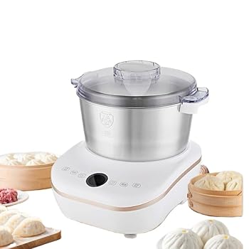 【中古】【未使用】【TVT】電動 パンこね機 パン焼き器 生地こね・発酵 ステンレスポット5L 110V パン/お菓子/ピザ/パスタ/うどん/餃子生地作り 家庭用こね機 大容|AJIMURA-SHOP