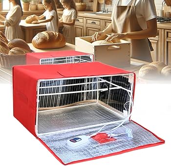 【中古】【未使用】パン発酵ボックス 蓋付きピザ発酵ボックス 二重窓 1~24時間のタイミング 取り外し可能なスタンド パン ヨーグルト ライスワイン用の生地発酵器|AJIMURA-SHOP