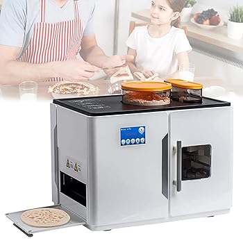 【中古】自動小銃ロティメーカー、電動チャパティー トルティーヤ ホットケーキ フラットブレッド ピタ生み出すこと機、1 つの手がかりで 20 個/1 回、チャパティー、メリケン粉水銀柱ミリメートル