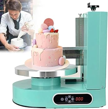 【中古】誕生日ケーキを装飾用のマシンソフトクリームレイヤー、4?12インチの誕生日ケーキ用の自動マシン、充填とパステル用のクリームの散布用