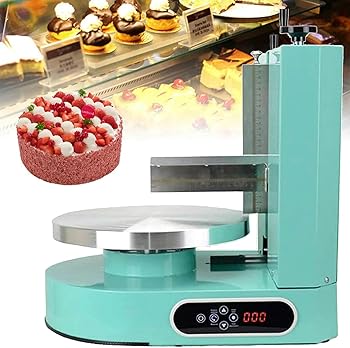 【中古】誕生日ケーキクリームコーティングエッジ自動研磨機、円形ケーキクリームコーティング充填機~/