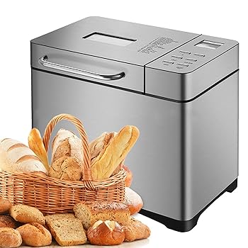 【中古】【未使用】650W 自動パン焼き機、プロステンレス製パン焼き機、ナットディスペンサーと15時間遅延タイマー付き、17プログラム設定、15時間タイミング、60分|AJIMURA-SHOP